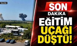 Yalova'da F-16 uçağı düştü; Pilot atlayarak kurtuldu