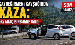 Çaydeğirmeni kavşağında kaza: İki araç birbirine girdi