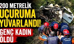 Otomobil 200 metrelik uçuruma yuvarlandı