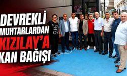 Devrekli muhtarlardan Kızılay’a kan bağışı