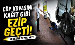 Çöp kovasını kağıt gibi ezip geçti: Belediye cezayı kesti