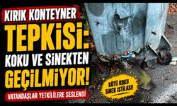 Kırık konteyner tepkisi: Koku ve sinekten geçilmiyor!