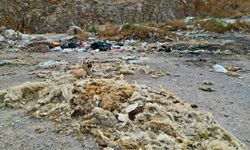 Çöplüğe dönen kum ocağında cevre felaketi yaşanıyor