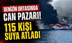 Denizin ortasında can pazarı! 115 kişi suya atladı