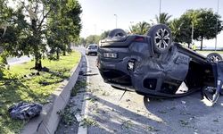 Direksiyon hakimiyetini kaybeden otomobil takla attı: 1 yaralı
