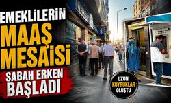 Emeklilerin maaş mesaisi sabah erken başladı