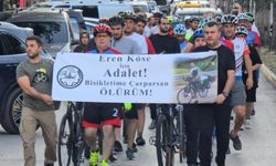 Otomobilin çarpması sonucu hayatını kaybeden bisiklet sürücüsü Eren Köse anıldı