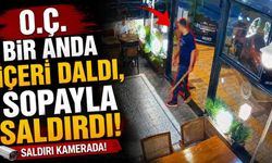 O.Ç.’nin sopalı saldırısı kamerada! Kafe sahibine art arda vurdu