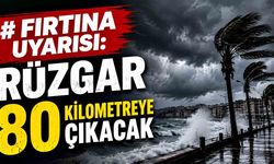 Fırtına uyarısı: Rüzgar 80 kilometreye çıkacak
