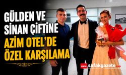 Genç mühendis çift mutluluklarının ilk gecesinde Azim Otel’i tercih etti