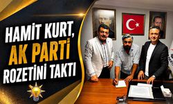 Hamit Kurt, AK Parti rozetini taktı