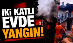 Karabük’te iki katlı evde yangın