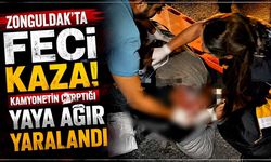 Zonguldak'ta kamyonetin çarptığı yaya ağır yaralandı