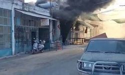 Kapalı durumdaki cila boya atölyesinde yangın