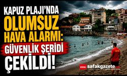 Kapuz Plajı’nda Olumsuz Hava Alarmı: Güvenlik Şeridi Çekildi!