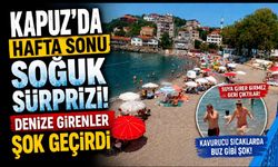 Kapuz'da Hafta Sonu Soğuk Sürprizi! Denize Girenler Dakikalar İçinde Geri Döndü