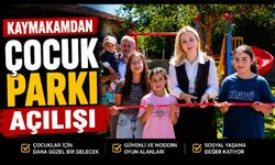 Kaymakamdan çocuk parkı açılışı