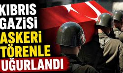 Kıbrıs gazisi askeri törenle uğurlandı