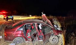 Kontrolden çıkan otomobil yol kenarına savruldu: 2'si ağır, 3 yaralı
