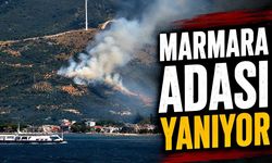 Marmara Adası yanıyor