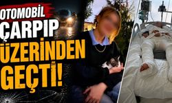 Otomobilin çarptıktan sonra üzerinden geçti