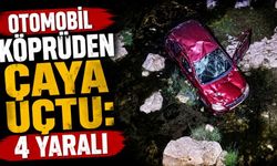 Otomobil köprüden çaya uçtu: 4 yaralı