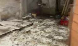 Pire istilasına uğrayan sokakta korkunç görüntüler