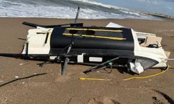 Sahile vuran dron parçası ekipleri harekete geçirdi
