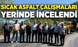 Sıcak asfalt çalışmaları yerinde incelendi