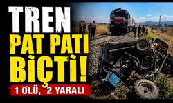 Hemzemin geçitte tren pat pata çarptı: 1 ölü, 2 yaralı