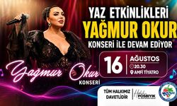 Yaz etkinlikleri Yağmur Okur konseri ile devam ediyor