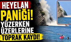Heyelan paniği, yüzerken üzerlerine toprak kaydı