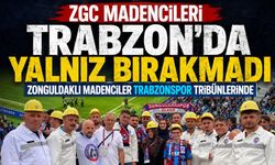 Zonguldaklı madenciler trabzonspor tribünlerinde