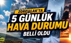 Zonguldak’ta 5 günlük hava durumu belli oldu