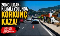 Zonguldak-Kilimli sahil yolunda kaza: Araç yoldan çıktı