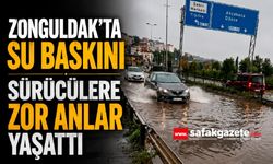Zonguldak'ta etkili yağış sürücülere zor anlar yaşattı
