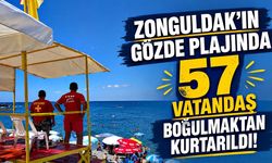Zonguldak'ın gözde plajında 57 vatandaş boğulmaktan kurtarıldı!