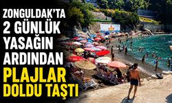 Zonguldak'ta 2 günlük yasağın ardından plajlar doldu taştı
