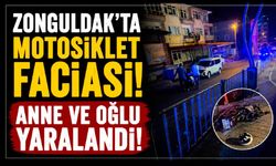 Kozlu'da Motosiklet Faciası! Anne ve Oğlu Yaralandı