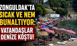 Zonguldak’ta sıcak ve nem bunaltıyor: Vatandaşlar denize koştu!