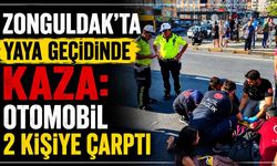 Zonguldak’ta taya geçidinde kaza: Otomobil 2 kişiye çarptı