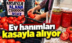 Ev hanımları kasayla alıyor