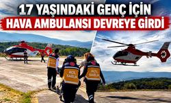 17 yaşındaki genç için ambulans helikopter havalandı
