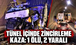 Tünel içinde zincirleme kaza: 1 ölü, 2 yaralı