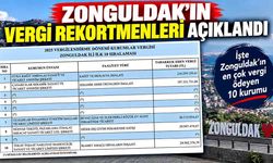 Zonguldak’ın vergi rekortmenleri açıklandı