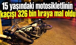 15 yaşındaki motosikletlinin kaçış faturası 326 bin lira oldu