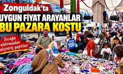 Zonguldak’ta sıcağa rağmen pazar doldu: Uygun fiyatlı ürünlere yoğun ilgi