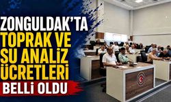 Zonguldak’ta toprak ve su analiz ücretleri belli oldu