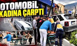 Otomobil kadına çarptı, refüjü aşarak karşı şeride geçti