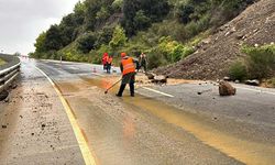 Alaplı-Akçakoca yolunda heyelan